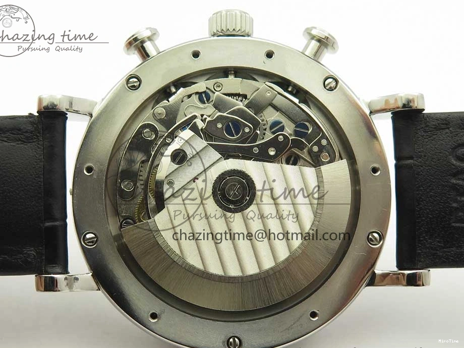 MIROTIME 0129 Snug Portofino IW391022 SS ZK 1:1 Best Edition White Dial Gold Markers On Black Leather Strap A 7130